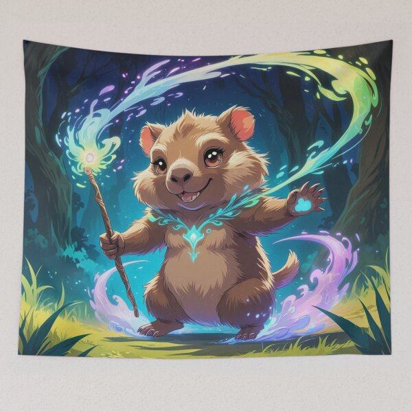 Item preview, Cute Magical Wombat Wizard designed and sold by Uniquely Yours.