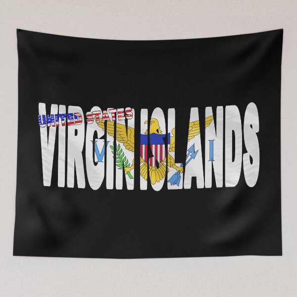 Item preview, UNITED STATES VIRGIN ISLANDS - Flag cut to Letters Souvenir Sticker Shirt designed and sold by Adam Gormley.