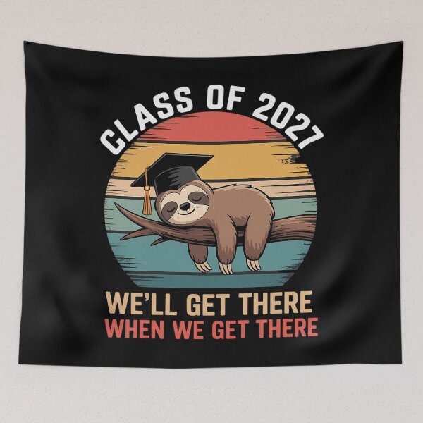 Item preview, Funny Senior Class Of 2027 Sloth Cap Graduation designed and sold by CruelShadesSt.