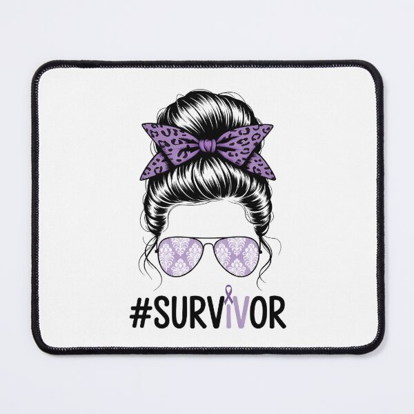Item preview, Pancreatic Cancer Survivor Messy Bun Hair Bleached Leopard designed and sold by IdunayaStore.