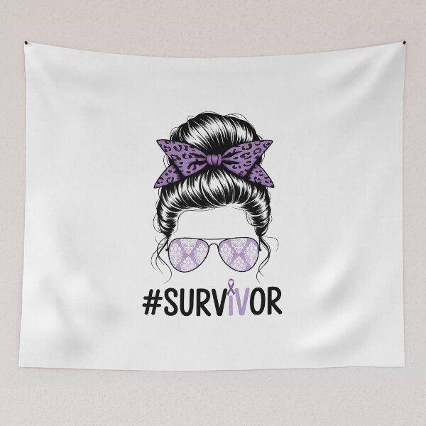 Item preview, Pancreatic Cancer Survivor Messy Bun Hair Bleached Leopard designed and sold by IdunayaStore.