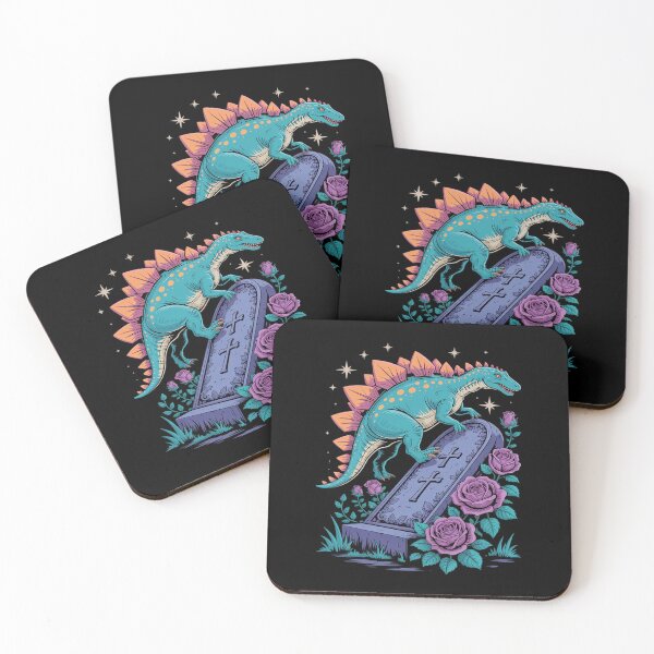 Item preview, Cute Goth Stegosaurus Dinosaur on Tombstone Gravestone designed and sold by countntenov.