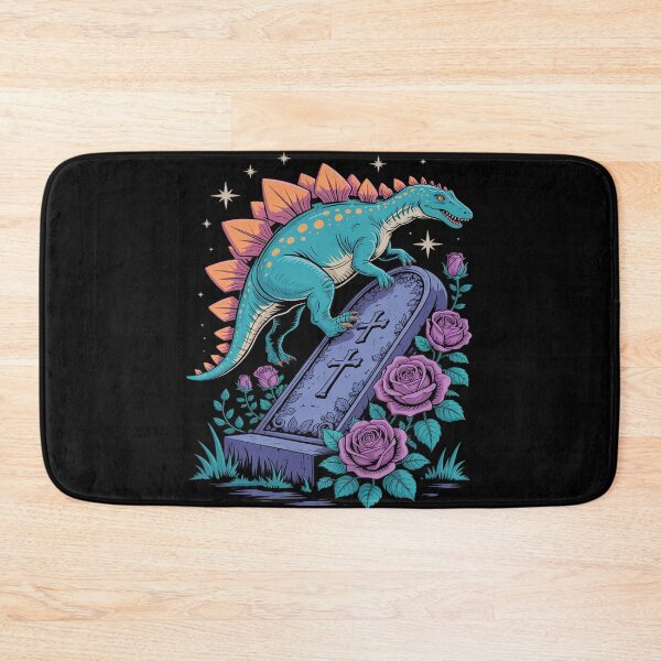 Item preview, Cute Goth Stegosaurus Dinosaur on Tombstone Gravestone designed and sold by countntenov.