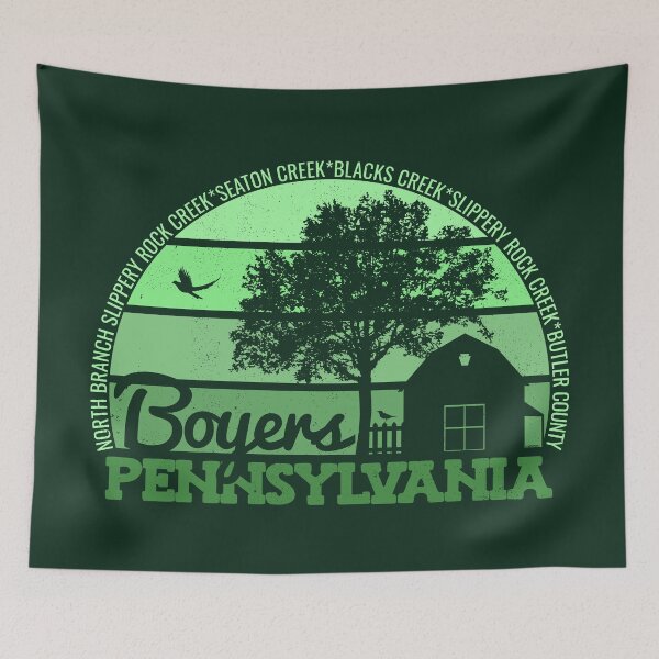 Item preview, Boyers Pennsylvania Sunset Retro Vintage Local Pride Logo designed and sold by CRHPOD20.