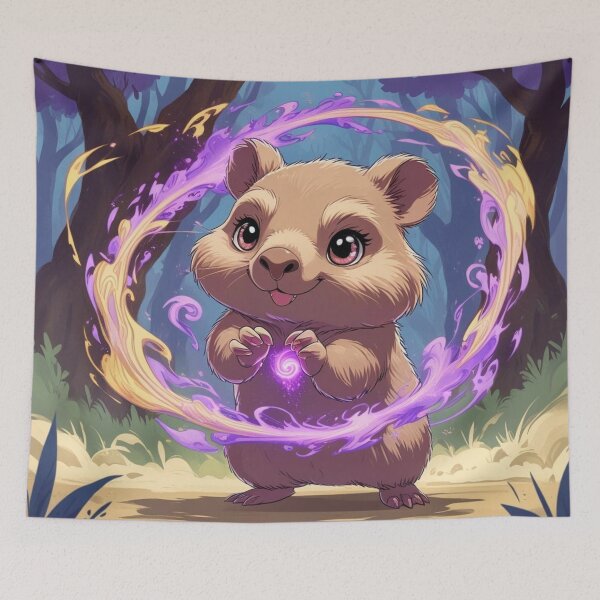Item preview, Magical Chibi Wombat Sorcerer designed and sold by Uniquely Yours.