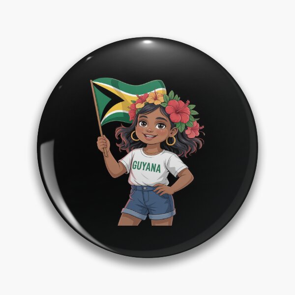 Artikelvorschau, Süße guyanische Mädchen Flagge Hibiscus Island Erbe Kultur entworfen und verkauft von countntenov.