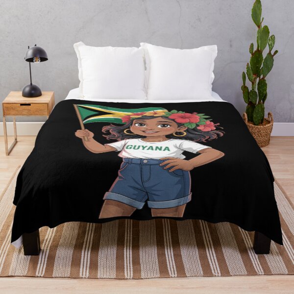 Item preview, Cute Guyanese Girl Flag Hibiscus Island Heritage Culture designed and sold by countntenov.