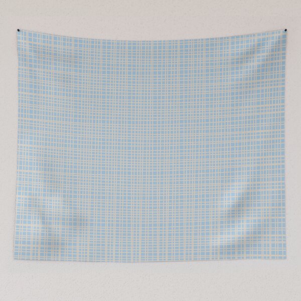 Item preview, Minimalist Fine Weave Ice Blue Woven Line Pattern designed and sold by kierkegaard.