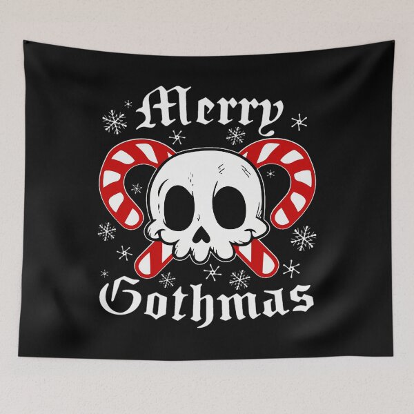 Item preview, Merry Gothmas Skull Candy Cane Horns Gothic Christmas designed and sold by hybmcvdtj77.