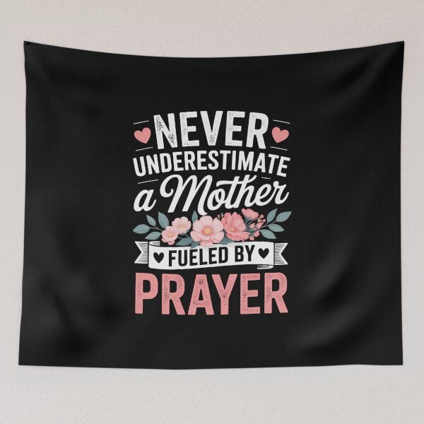 Item preview, Never Underestimate a Mother Fueled by Prayer - Mother's Day designed and sold by IdunayaStore.