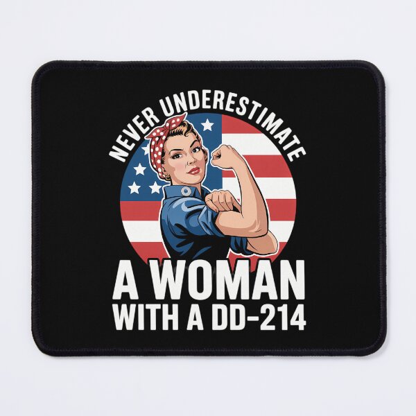Item preview, Never Underestimate A Woman With A DD-214 Veterans Day Mom designed and sold by IdunayaStore.