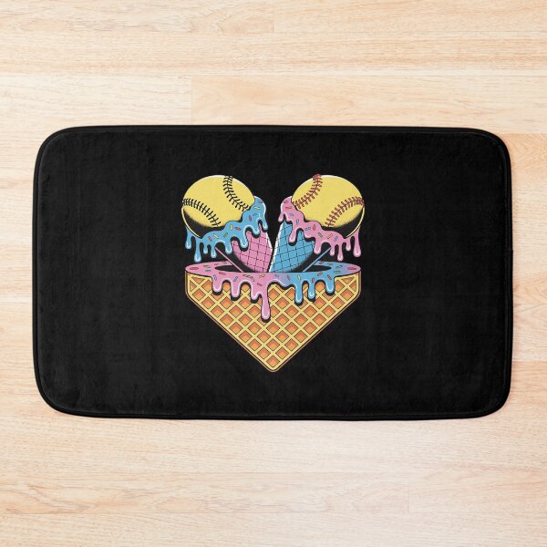 Item preview, Cute Ice Cream Softball Home Plate Drip Game Day Softball designed and sold by Slwankol.