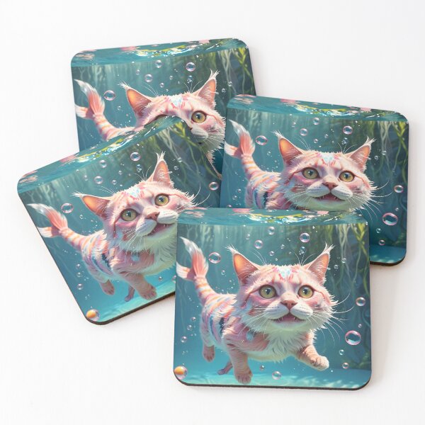 Item preview, Amusing Fantasy Pink Cat Fish designed and sold by Sharon Schwalbe.