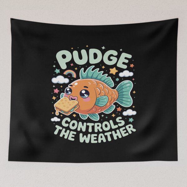 Artikelvorschau, Niedlicher Kawaii Pudge Fish Controls Weather Funny entworfen und verkauft von Slwankol.