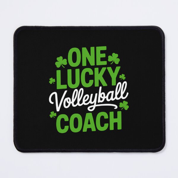 Item preview, Un entrenador de voleibol afortunado Trébol del Día de San Patricio designed and sold by FaithAbbott.