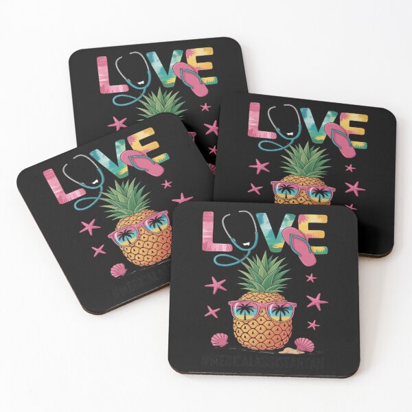 Item preview, Cute Love Summer Pineapple and Stethoscope Medical Assistant designed and sold by Slwankol.