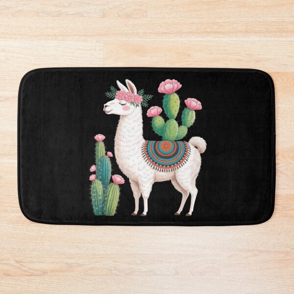 Item preview, Cute Llama With Flower & Cactus designed and sold by Slwankol.
