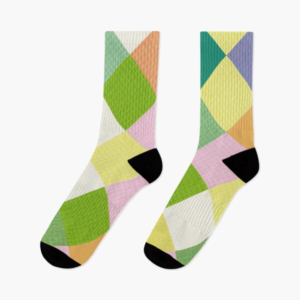 Item preview, Eclectic Diamond Check Woven Patchwork Pattern Multicolored with Green designed and sold by kierkegaard.