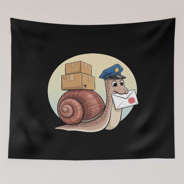 Item preview, Cute Postman Snail With Letter And Packages designed and sold by Slwankol.