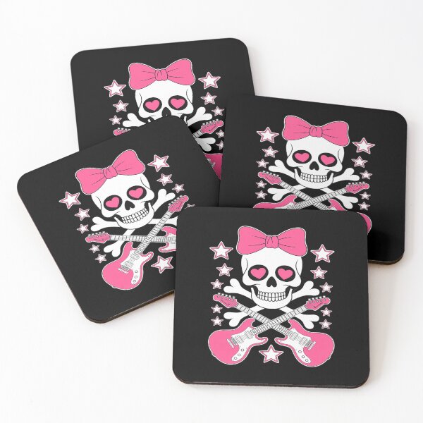 Item preview, Cute Punk Skull Bow Guitars Rock Princess Emo Music designed and sold by Slwankol.