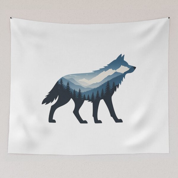 Item preview, Lone Wolf Survives The Mountain designed and sold by CruelShadesSt.