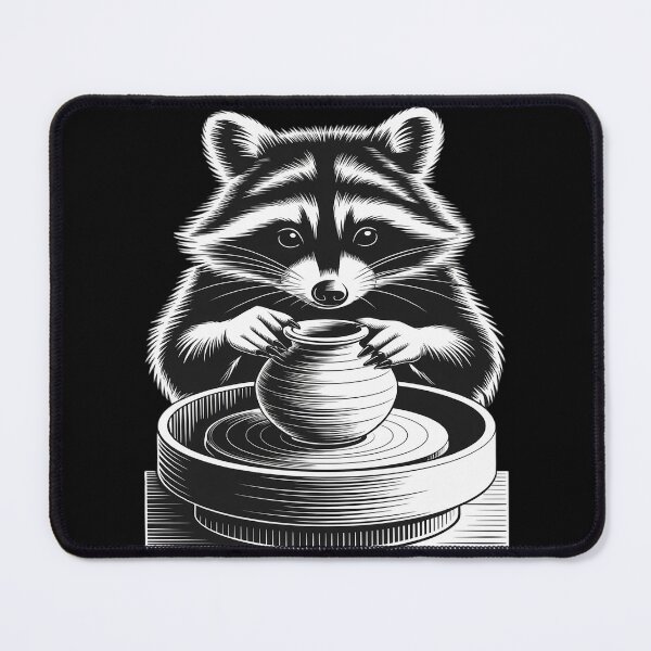 Item preview, Cute Raccoon At Pottery Wheel Throwing Animal Pottery designed and sold by Slwankol.