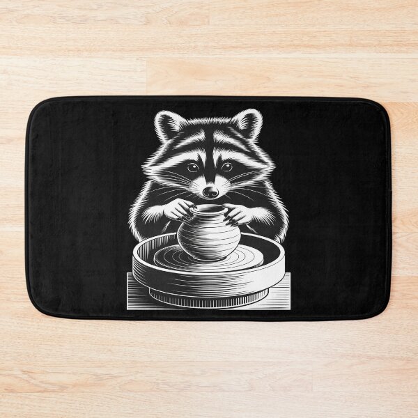 Item preview, Cute Raccoon At Pottery Wheel Throwing Animal Pottery designed and sold by Slwankol.