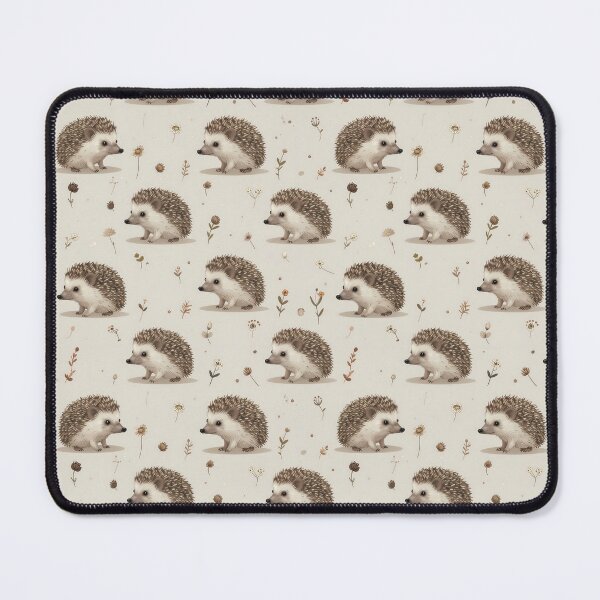 Item preview, Cute Baby Hedgehogs – Seamless Woodland Floral Pattern designed and sold by CreativeGarage.