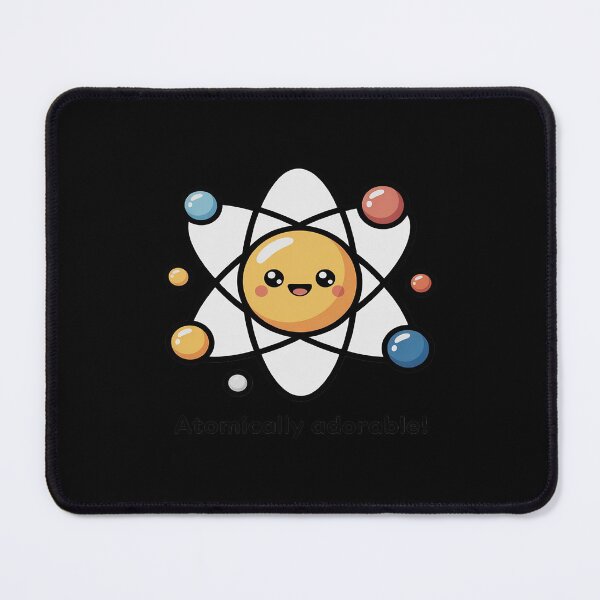 Item preview, Cute Smiling Atom Cartoon with Orbiting Particles designed and sold by Slwankol.
