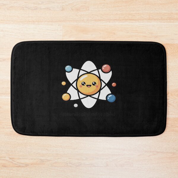 Item preview, Cute Smiling Atom Cartoon with Orbiting Particles designed and sold by Slwankol.