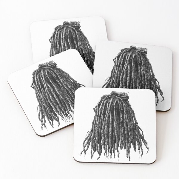 Item preview, Dreadlocks Hair Illustration | Black and White Afrocentric Natural Hair Art designed and sold by inkoutninja.