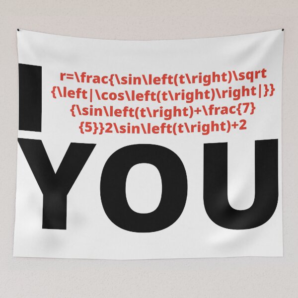 Item preview, I heart you ...kinda in a math way designed and sold by cadetgallery.