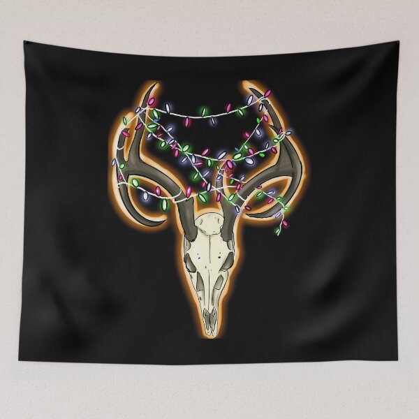 Item preview, Deer Skull Christmas Lights Gothic Holiday designed and sold by bunlkrpnhdi84.