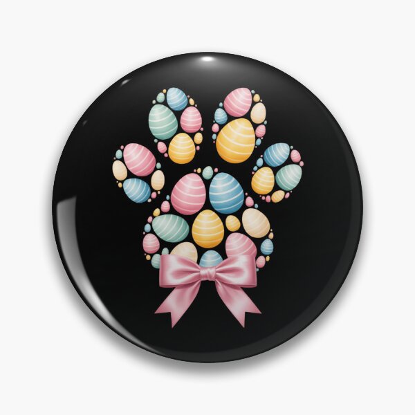 Item preview, Dog Paw Print Easter Eggs Happy Easter Day  designed and sold by FaithAbbott.