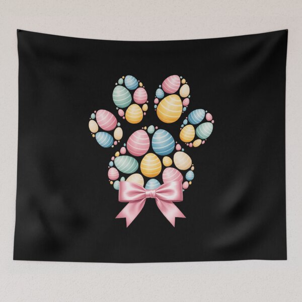 Item preview, Dog Paw Print Easter Eggs Happy Easter Day  designed and sold by FaithAbbott.