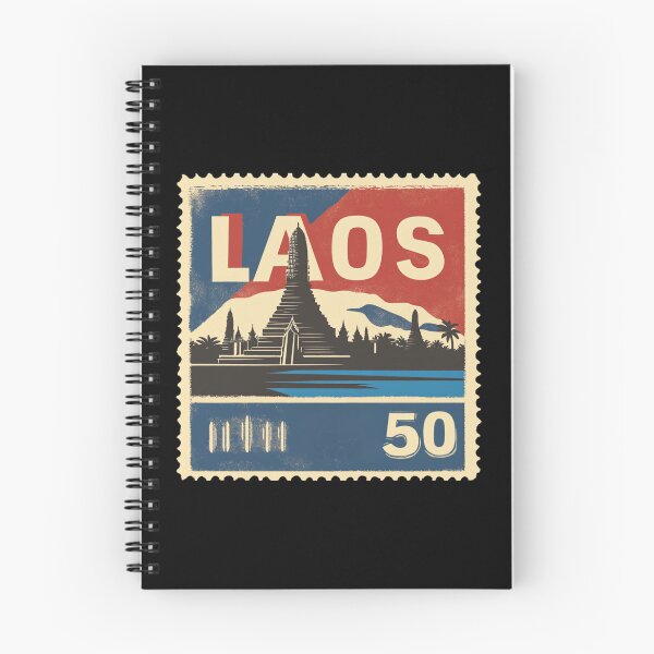 Item preview, Vintage Laos Postage Stamp Art - Pha That Luang Stupa designed and sold by tiigerdad.