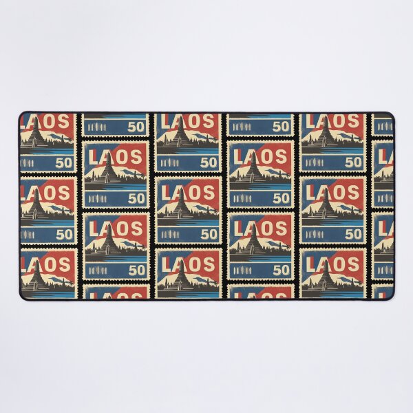 Item preview, Vintage Laos Postage Stamp Art - Pha That Luang Stupa designed and sold by tiigerdad.
