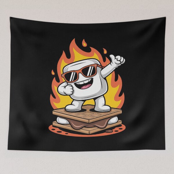 Item preview, Dabbing Marshmallow Camping Smores Kawaii S'mores designed and sold by Slwankol.
