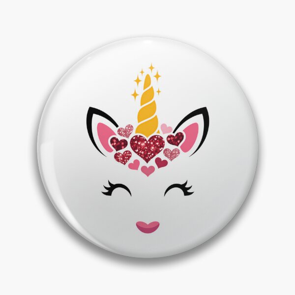 Item preview, Cute Heart Valentine's Day Gift for Women Girls Unicorn Face designed and sold by FaithAbbott.