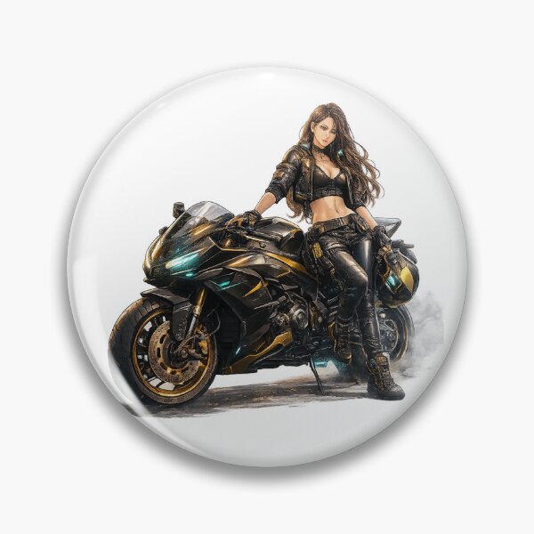 Item preview, Cyberpunk Chick on Motorbike designed and sold by sjm-artworks.
