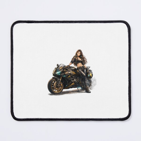 Item preview, Cyberpunk Chick on Motorbike designed and sold by sjm-artworks.
