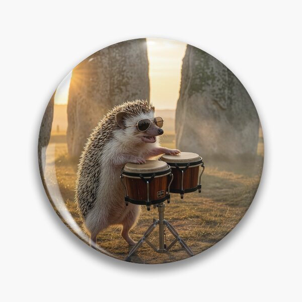 Item preview, Hedgehog Plays the Bongos at Stonehenge designed and sold by Tridentulus.