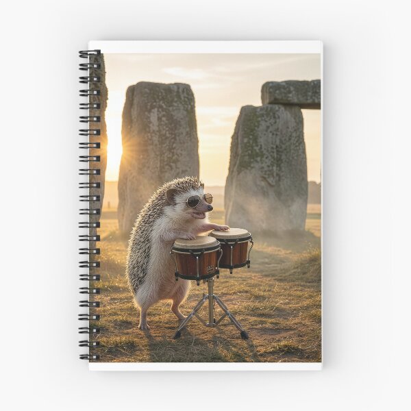 Item preview, Hedgehog Plays the Bongos at Stonehenge designed and sold by Tridentulus.
