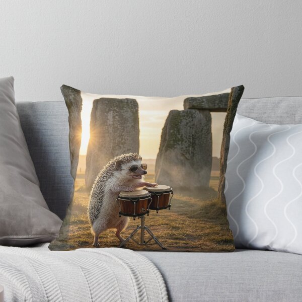 Item preview, Hedgehog Plays the Bongos at Stonehenge designed and sold by Tridentulus.