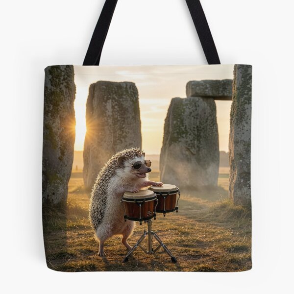 Item preview, Hedgehog Plays the Bongos at Stonehenge designed and sold by Tridentulus.