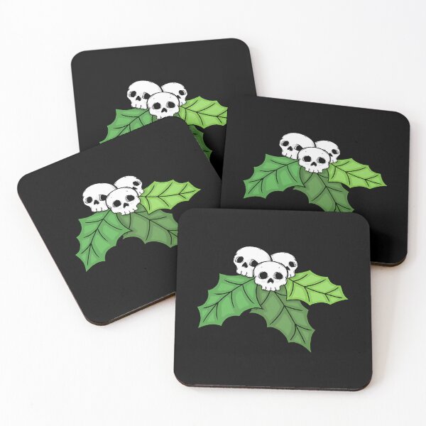Item preview, Gothmas Mistletoe Skull Holly Gothic Christmas designed and sold by bunlkrpnhdi84.