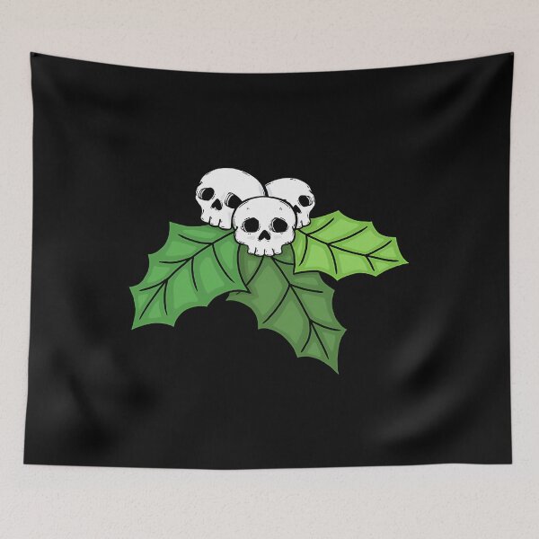 Item preview, Gothmas Mistletoe Skull Holly Gothic Christmas designed and sold by bunlkrpnhdi84.
