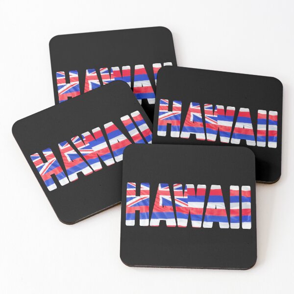 Item preview, HAWAII - Flag Flying in Wind cut to Letters Souvenir Sticker Shirt designed and sold by Adam Gormley.