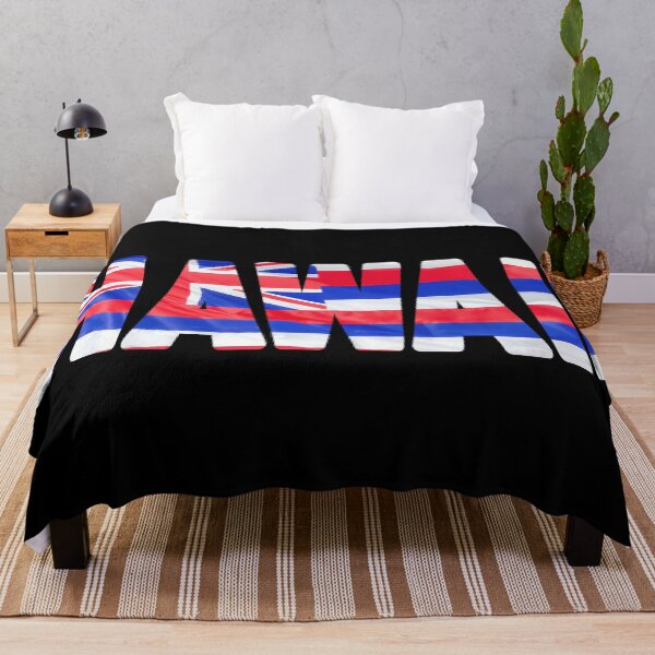 Item preview, HAWAII - Flag Flying in Wind cut to Letters Souvenir Sticker Shirt designed and sold by Adam Gormley.