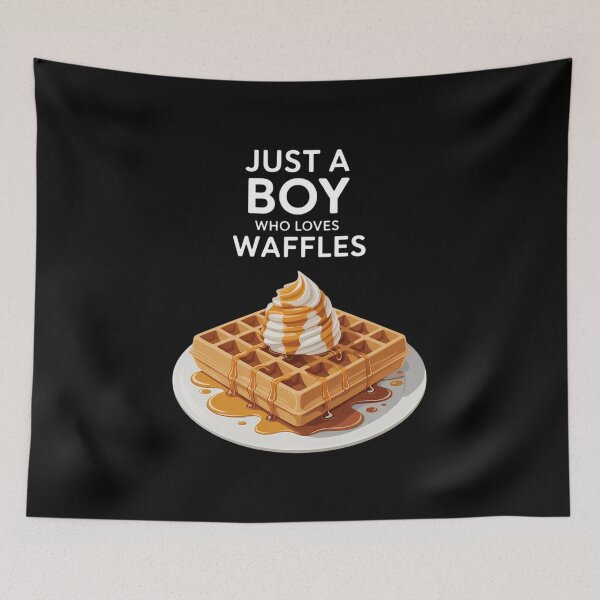 Item preview, Cute Just A Boy Loves Waffles Waffle Lovers Waffle Day designed and sold by FaithAbbott.